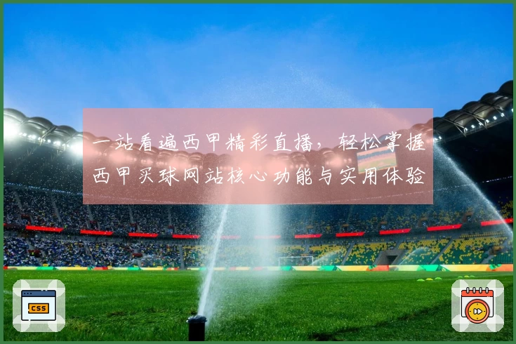 一站看遍西甲精彩直播，轻松掌握西甲买球网站核心功能与实用体验