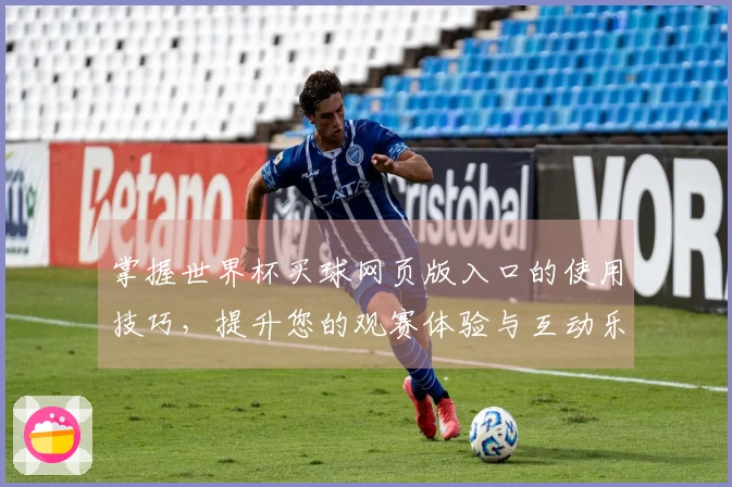掌握世界杯买球网页版入口的使用技巧，提升您的观赛体验与互动乐趣
